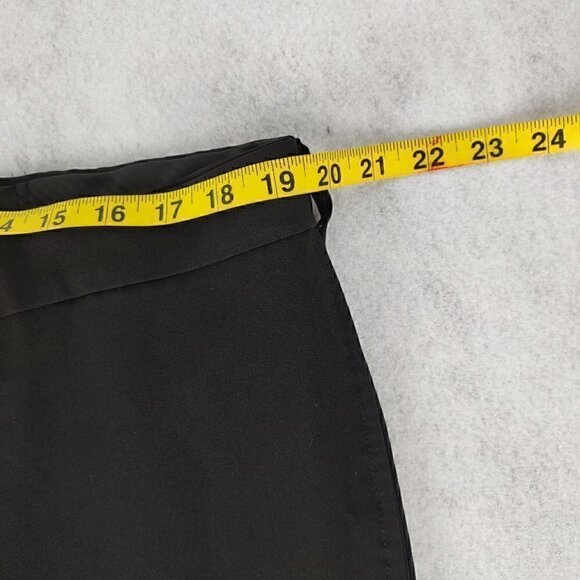 Haggar Stria Classic Fit Flat Front Hidden Expandable Waist  Black Slacks 38X30 - Picture 6 of 11